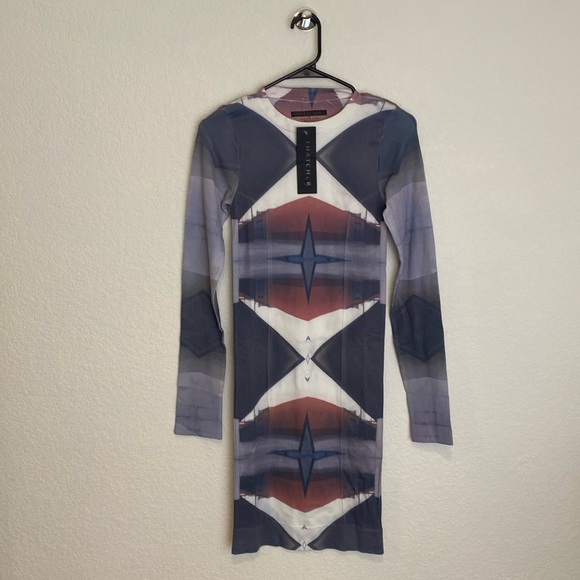 NWT Thatcher Gray Red Bodycon Dress XS/S - Picture 1 of 5